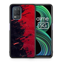 Thumbnail for Θήκη Αγίου Βαλεντίνου Realme 8 5G Red Paint από τη Smartfits με σχέδιο στο πίσω μέρος και μαύρο περίβλημα | Realme 8 5G Red Paint case with colorful back and black bezels