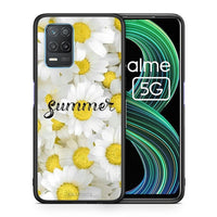 Thumbnail for Θήκη Realme 8 5G Summer Daisies από τη Smartfits με σχέδιο στο πίσω μέρος και μαύρο περίβλημα | Realme 8 5G Summer Daisies case with colorful back and black bezels