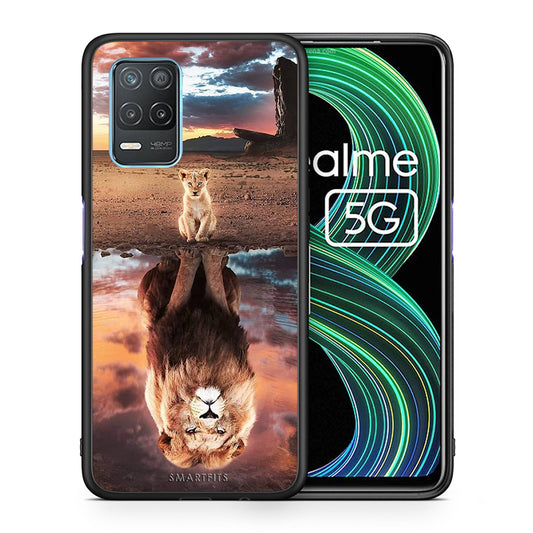 Θήκη Αγίου Βαλεντίνου Realme 8 5G Sunset Dreams από τη Smartfits με σχέδιο στο πίσω μέρος και μαύρο περίβλημα | Realme 8 5G Sunset Dreams case with colorful back and black bezels