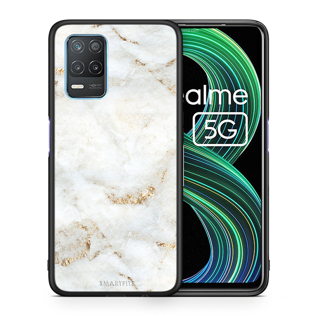White Gold Marble - Realme 8 5G θήκη