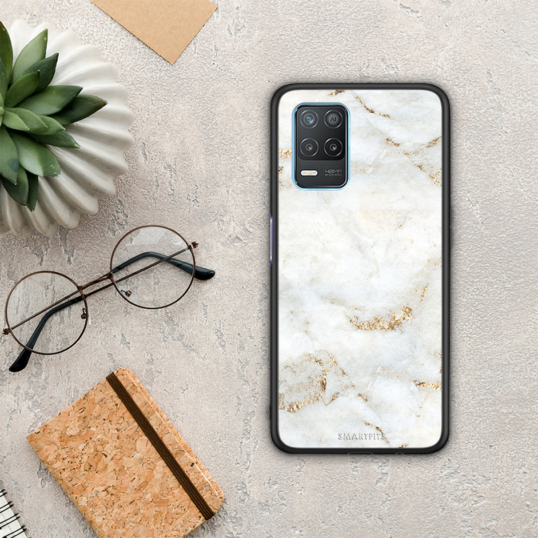 White Gold Marble - Realme 8 5G θήκη