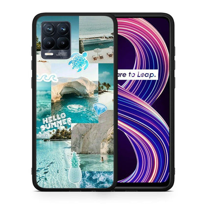 Θήκη Realme 8 / 8 Pro Aesthetic Summer από τη Smartfits με σχέδιο στο πίσω μέρος και μαύρο περίβλημα | Realme 8 / 8 Pro Aesthetic Summer case with colorful back and black bezels