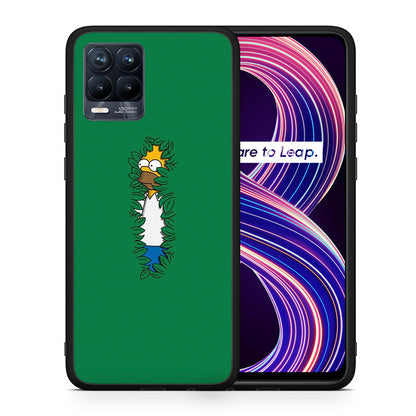 Θήκη Αγίου Βαλεντίνου Realme 8 / 8 Pro Bush Man από τη Smartfits με σχέδιο στο πίσω μέρος και μαύρο περίβλημα | Realme 8 / 8 Pro Bush Man case with colorful back and black bezels