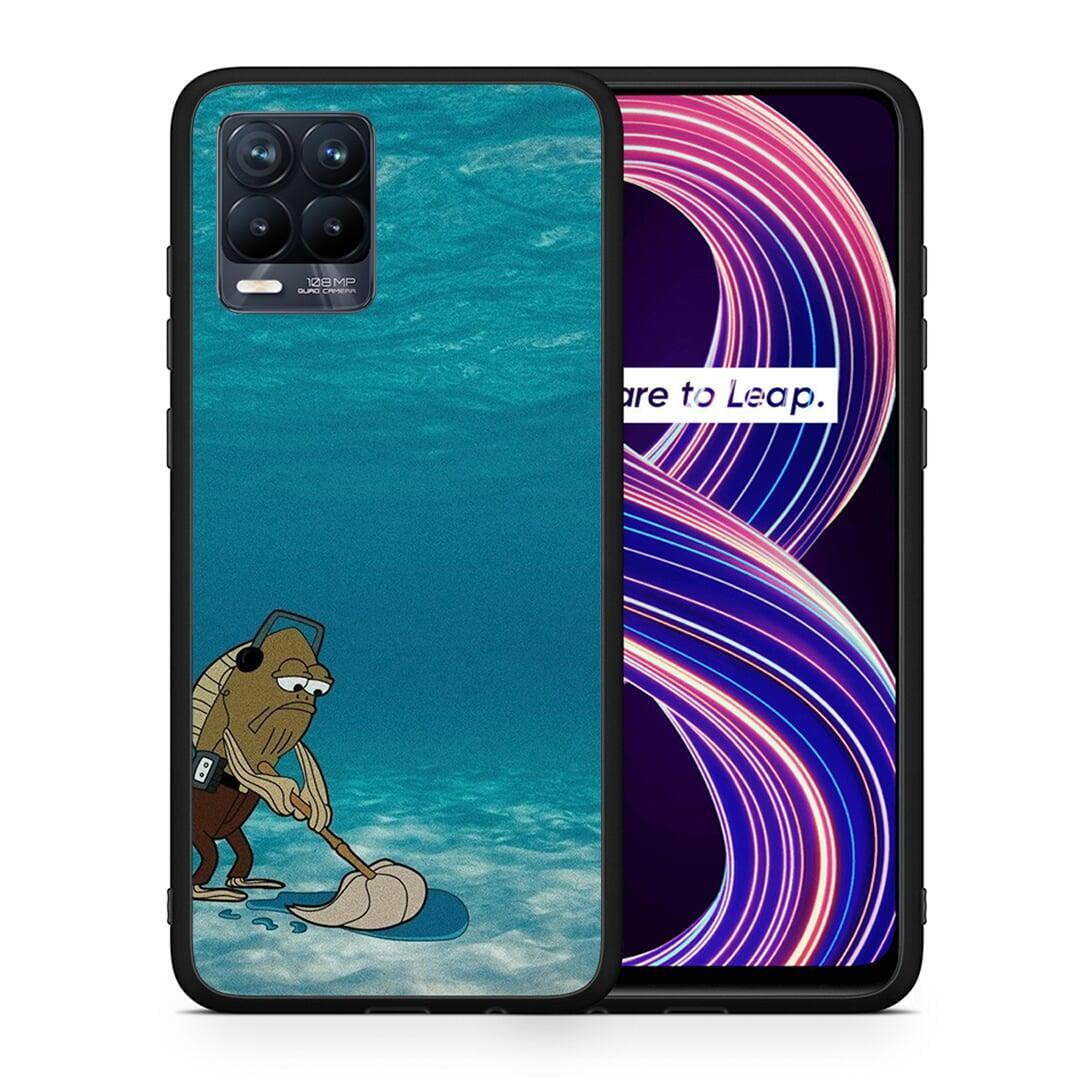 Θήκη Realme 8 / 8 Pro Clean The Ocean από τη Smartfits με σχέδιο στο πίσω μέρος και μαύρο περίβλημα | Realme 8 / 8 Pro Clean The Ocean case with colorful back and black bezels