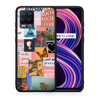 Thumbnail for Θήκη Αγίου Βαλεντίνου Realme 8 / 8 Pro Collage Bitchin από τη Smartfits με σχέδιο στο πίσω μέρος και μαύρο περίβλημα | Realme 8 / 8 Pro Collage Bitchin case with colorful back and black bezels