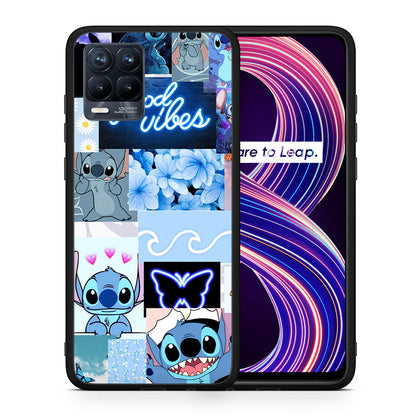 Θήκη Αγίου Βαλεντίνου Realme 8 / 8 Pro Collage Good Vibes από τη Smartfits με σχέδιο στο πίσω μέρος και μαύρο περίβλημα | Realme 8 / 8 Pro Collage Good Vibes case with colorful back and black bezels