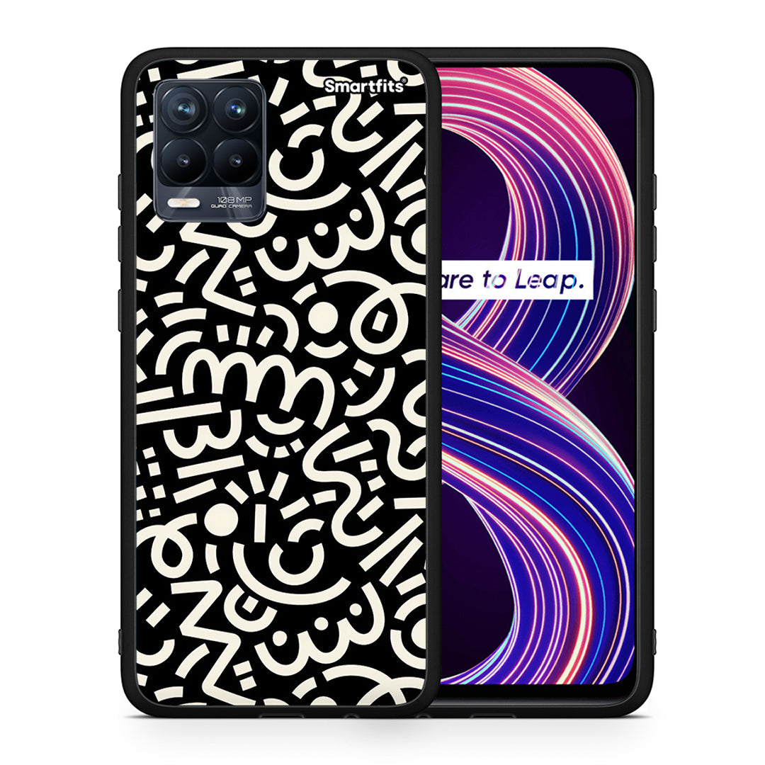 Θήκη Realme 8 / 8 Pro Doodle Art από τη Smartfits με σχέδιο στο πίσω μέρος και μαύρο περίβλημα | Realme 8 / 8 Pro Doodle Art case with colorful back and black bezels