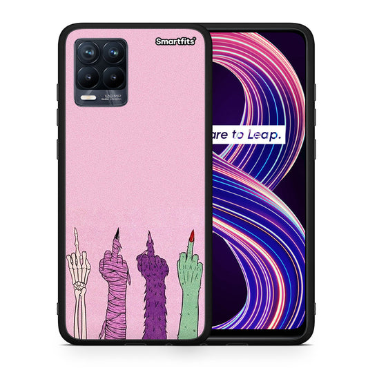 Θήκη Realme 8 / 8 Pro Halloween Be A Lady από τη Smartfits με σχέδιο στο πίσω μέρος και μαύρο περίβλημα | Realme 8 / 8 Pro Halloween Be A Lady case with colorful back and black bezels