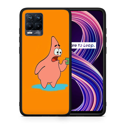 Θήκη Αγίου Βαλεντίνου Realme 8 / 8 Pro No Money 1 από τη Smartfits με σχέδιο στο πίσω μέρος και μαύρο περίβλημα | Realme 8 / 8 Pro No Money 1 case with colorful back and black bezels