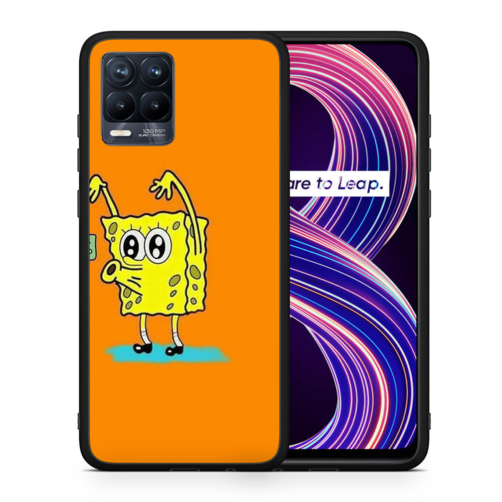 Θήκη Αγίου Βαλεντίνου Realme 8 / 8 Pro No Money 2 από τη Smartfits με σχέδιο στο πίσω μέρος και μαύρο περίβλημα | Realme 8 / 8 Pro No Money 2 case with colorful back and black bezels