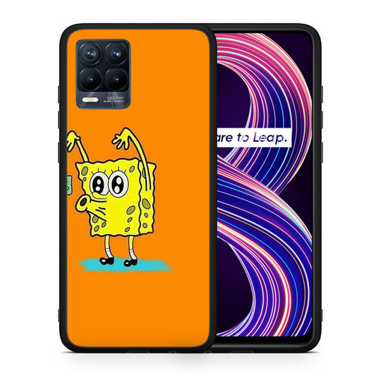 Θήκη Αγίου Βαλεντίνου Realme 8 / 8 Pro No Money 2 από τη Smartfits με σχέδιο στο πίσω μέρος και μαύρο περίβλημα | Realme 8 / 8 Pro No Money 2 case with colorful back and black bezels