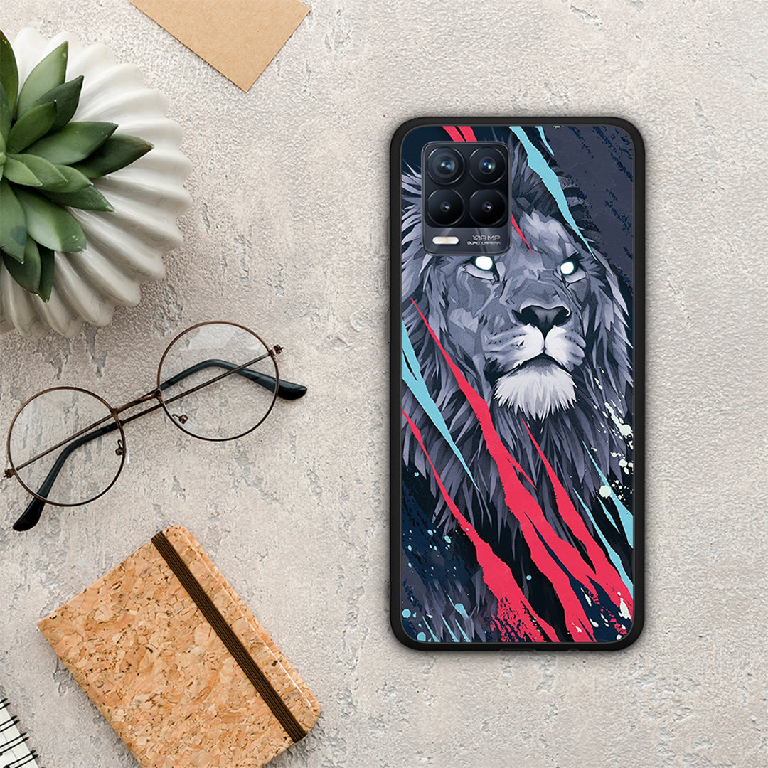 PopArt Lion Designer - Realme 8 / 8 Pro θήκη