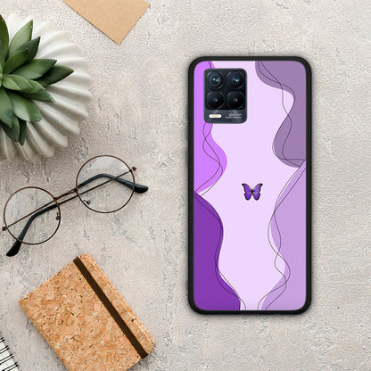 Purple Mariposa - Realme 8 / 8 Pro θήκη