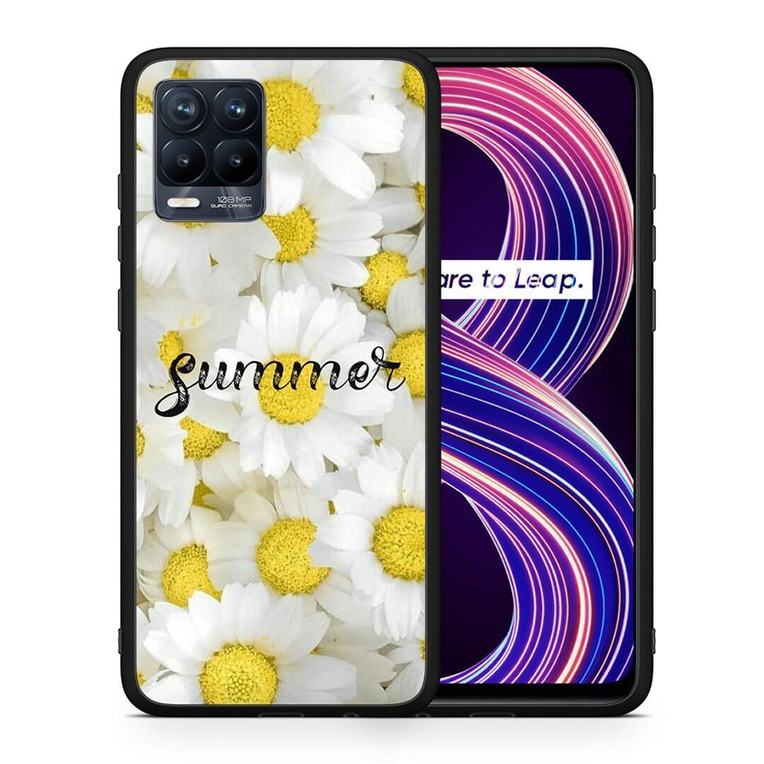 Θήκη Realme 8 / 8 Pro Summer Daisies από τη Smartfits με σχέδιο στο πίσω μέρος και μαύρο περίβλημα | Realme 8 / 8 Pro Summer Daisies case with colorful back and black bezels