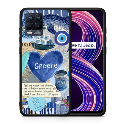 Θήκη Realme 8 / 8 Pro Summer In Greece από τη Smartfits με σχέδιο στο πίσω μέρος και μαύρο περίβλημα | Realme 8 / 8 Pro Summer In Greece case with colorful back and black bezels