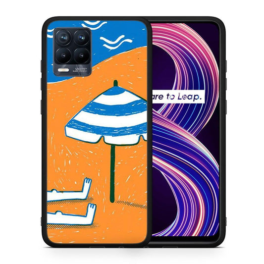 Θήκη Realme 8 / 8 Pro Summering από τη Smartfits με σχέδιο στο πίσω μέρος και μαύρο περίβλημα | Realme 8 / 8 Pro Summering case with colorful back and black bezels