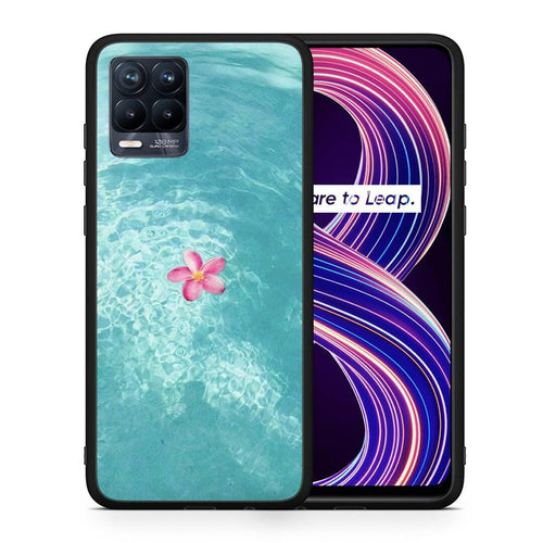 Θήκη Realme 8 / 8 Pro Water Flower από τη Smartfits με σχέδιο στο πίσω μέρος και μαύρο περίβλημα | Realme 8 / 8 Pro Water Flower case with colorful back and black bezels