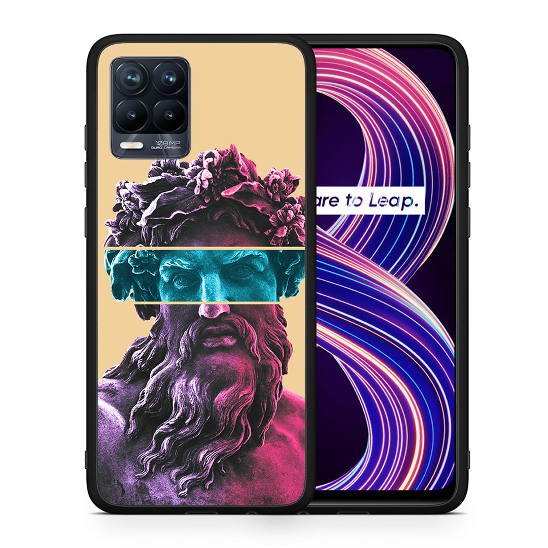 Θήκη Αγίου Βαλεντίνου Realme 8 / 8 Pro Zeus Art από τη Smartfits με σχέδιο στο πίσω μέρος και μαύρο περίβλημα | Realme 8 / 8 Pro Zeus Art case with colorful back and black bezels