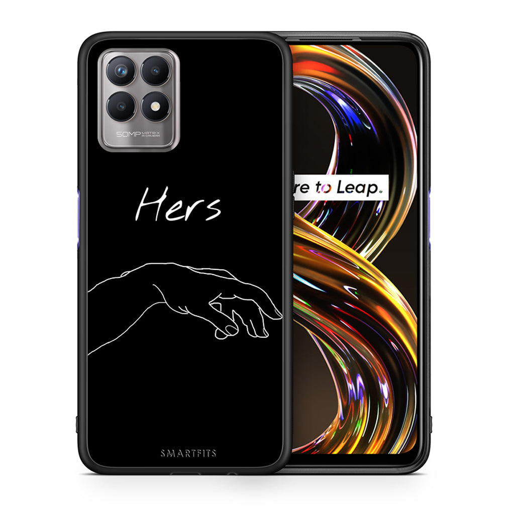 Θήκη Αγίου Βαλεντίνου Realme 8i Aeshetic Love 1 από τη Smartfits με σχέδιο στο πίσω μέρος και μαύρο περίβλημα | Realme 8i Aeshetic Love 1 case with colorful back and black bezels