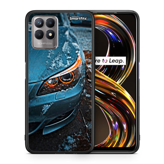 Θήκη Realme 8i Bmw E60 από τη Smartfits με σχέδιο στο πίσω μέρος και μαύρο περίβλημα | Realme 8i Bmw E60 case with colorful back and black bezels