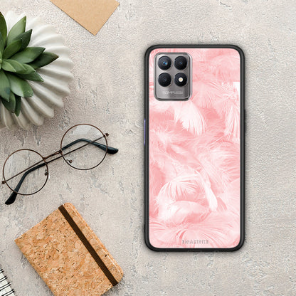 Boho Pink Feather - Realme 8i θήκη