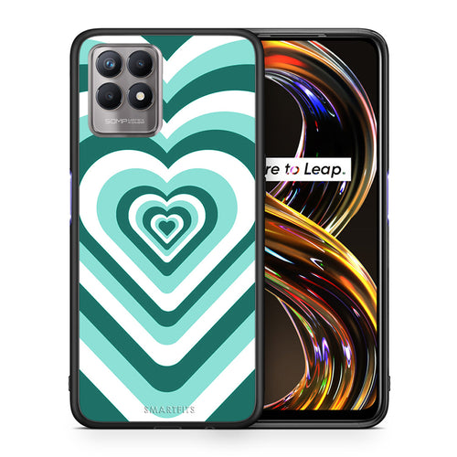 Green Hearts - Realme 8i θήκη