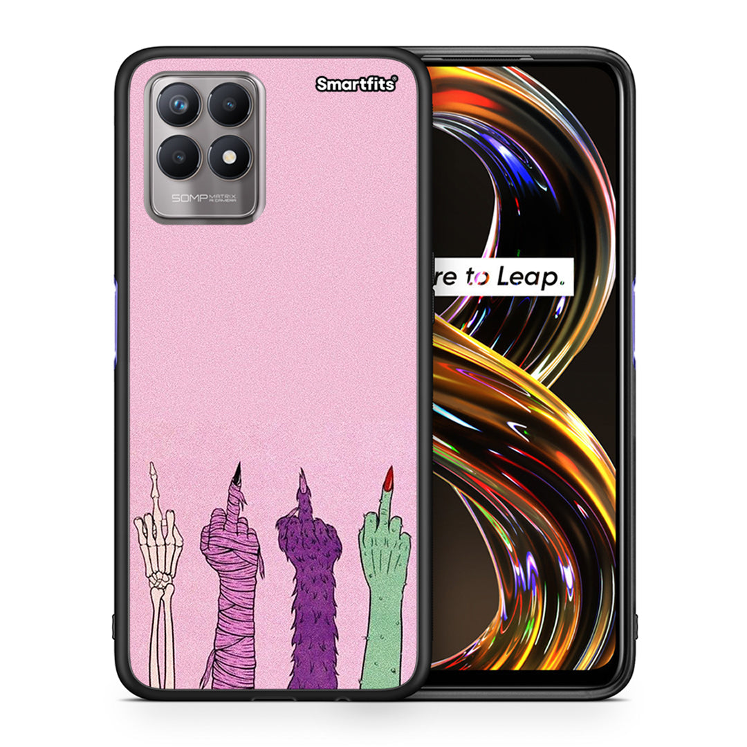 Θήκη Realme 8i Halloween Be A Lady από τη Smartfits με σχέδιο στο πίσω μέρος και μαύρο περίβλημα | Realme 8i Halloween Be A Lady case with colorful back and black bezels