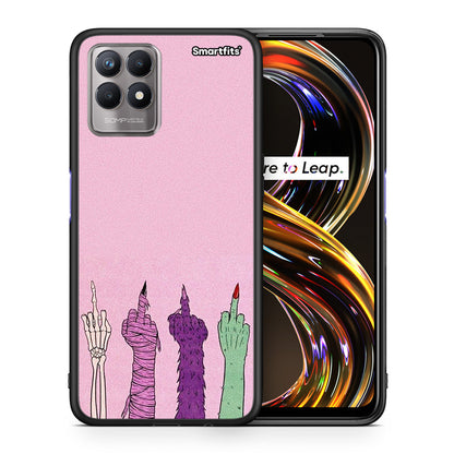 Θήκη Realme 8i Halloween Be A Lady από τη Smartfits με σχέδιο στο πίσω μέρος και μαύρο περίβλημα | Realme 8i Halloween Be A Lady case with colorful back and black bezels