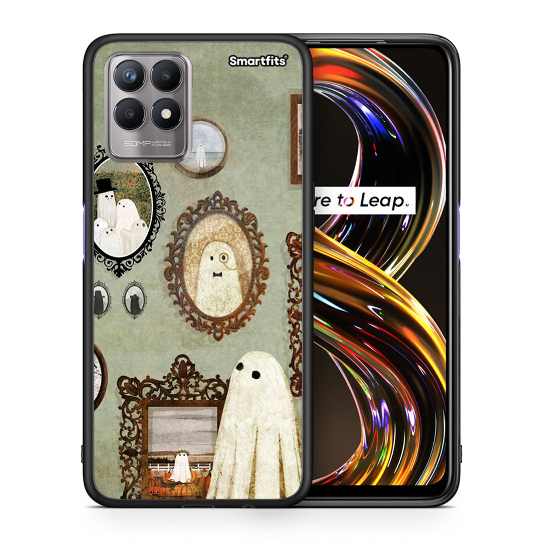 Θήκη Realme 8i Halloween Ghost Season από τη Smartfits με σχέδιο στο πίσω μέρος και μαύρο περίβλημα | Realme 8i Halloween Ghost Season case with colorful back and black bezels