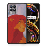 Thumbnail for Θήκη Αγίου Βαλεντίνου Realme 8i Lion Love 1 από τη Smartfits με σχέδιο στο πίσω μέρος και μαύρο περίβλημα | Realme 8i Lion Love 1 case with colorful back and black bezels