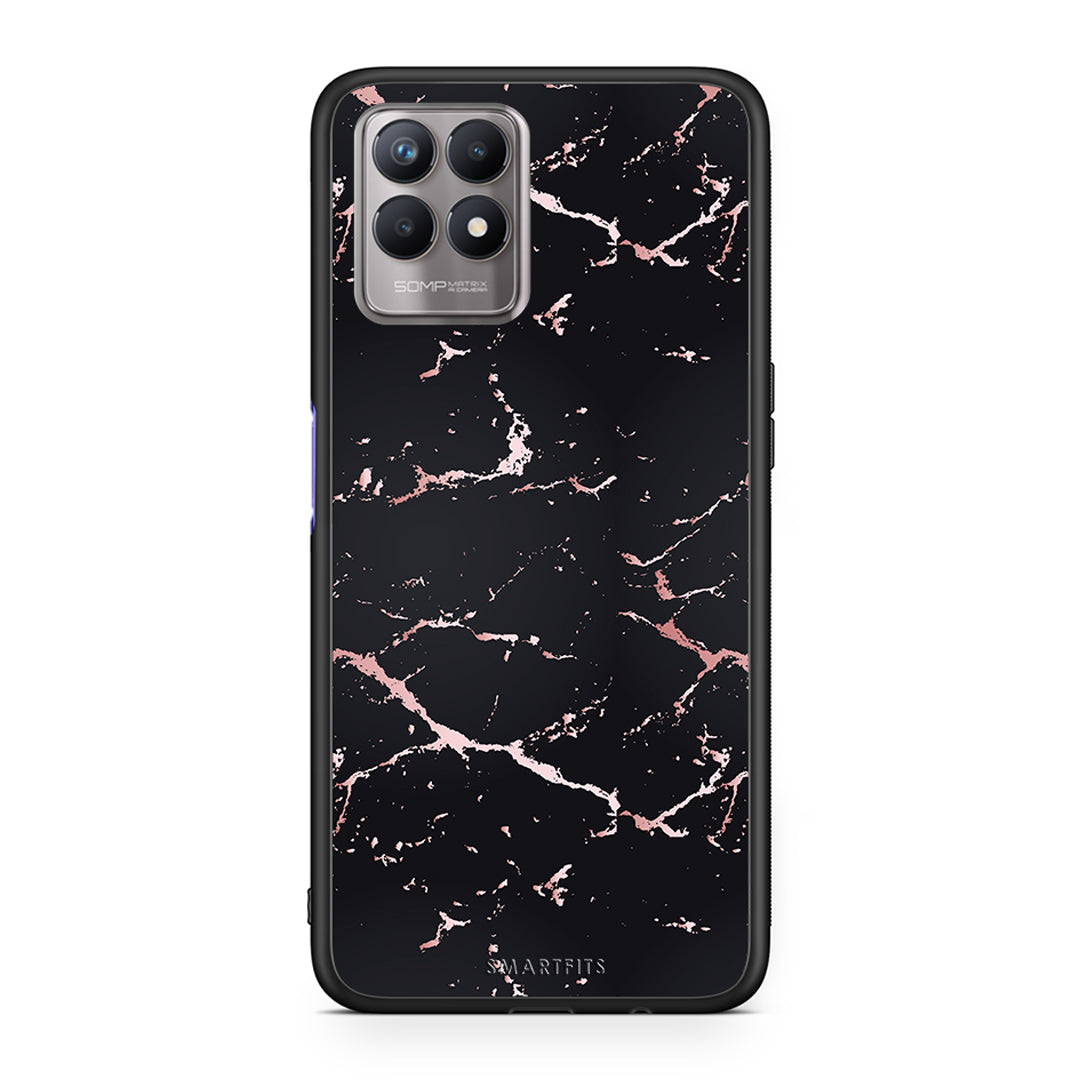Marble Black Rosegold - Realme 8i θήκη