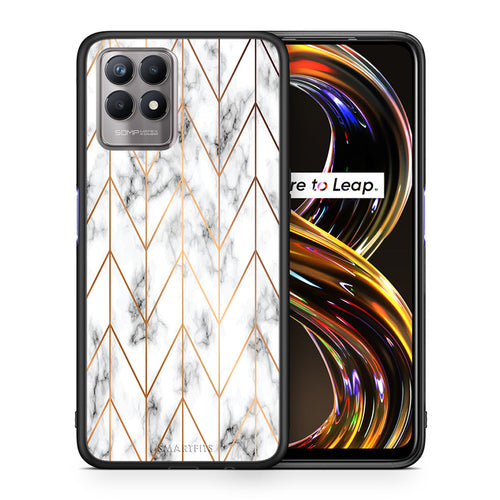 Marble Gold Geometric - Realme 8i θήκη