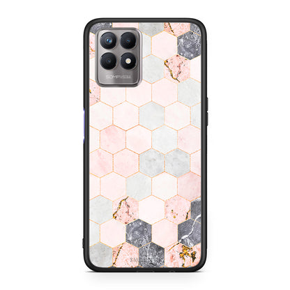 Marble Hexagon Pink - Realme 8i θήκη