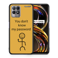Thumbnail for Θήκη Realme 8i My Password από τη Smartfits με σχέδιο στο πίσω μέρος και μαύρο περίβλημα | Realme 8i My Password case with colorful back and black bezels