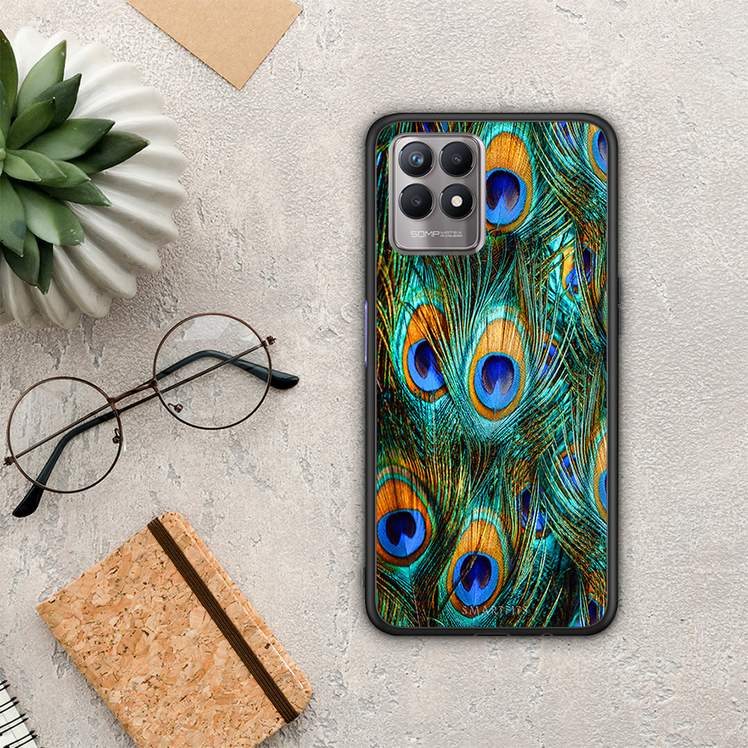 Real Peacock Feathers - Realme 8i θήκη