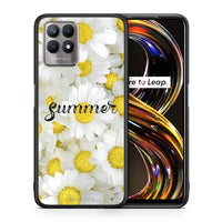 Thumbnail for Θήκη Realme 8i Summer Daisies από τη Smartfits με σχέδιο στο πίσω μέρος και μαύρο περίβλημα | Realme 8i Summer Daisies case with colorful back and black bezels