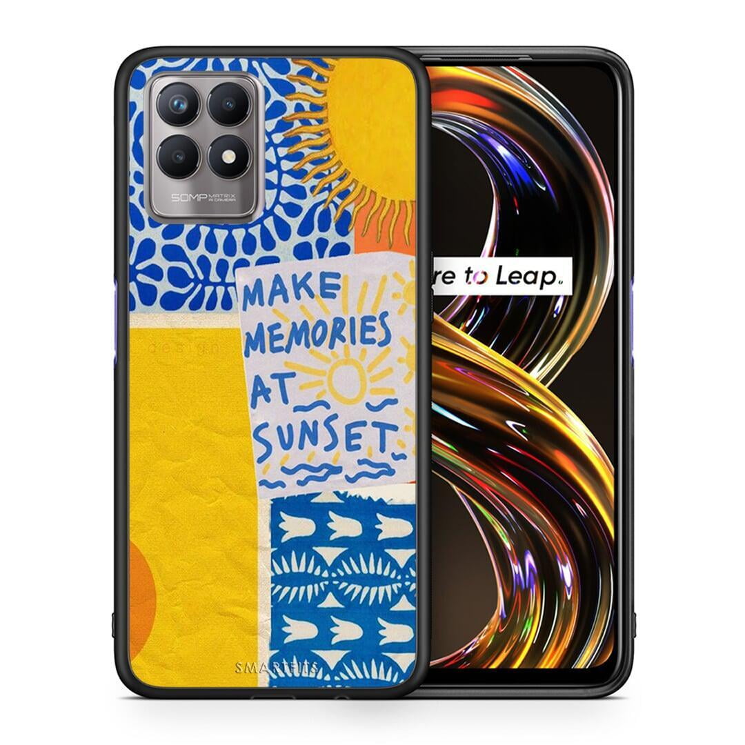 Θήκη Realme 8i Sunset Memories από τη Smartfits με σχέδιο στο πίσω μέρος και μαύρο περίβλημα | Realme 8i Sunset Memories case with colorful back and black bezels
