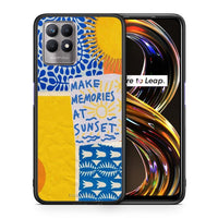 Thumbnail for Θήκη Realme 8i Sunset Memories από τη Smartfits με σχέδιο στο πίσω μέρος και μαύρο περίβλημα | Realme 8i Sunset Memories case with colorful back and black bezels