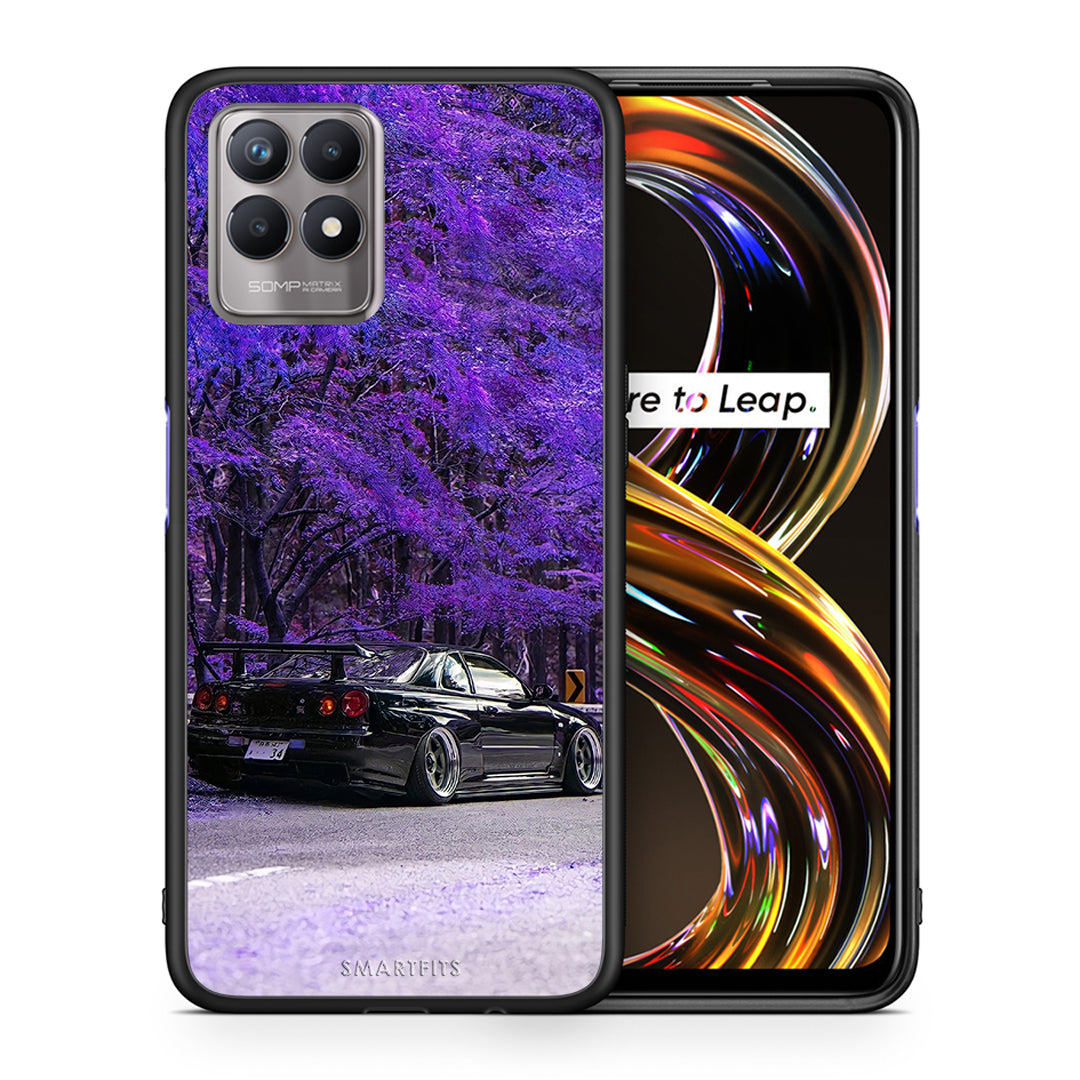 Θήκη Αγίου Βαλεντίνου Realme 8i Super Car από τη Smartfits με σχέδιο στο πίσω μέρος και μαύρο περίβλημα | Realme 8i Super Car case with colorful back and black bezels