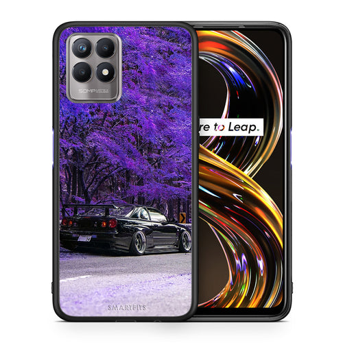 Θήκη Αγίου Βαλεντίνου Realme 8i Super Car από τη Smartfits με σχέδιο στο πίσω μέρος και μαύρο περίβλημα | Realme 8i Super Car case with colorful back and black bezels