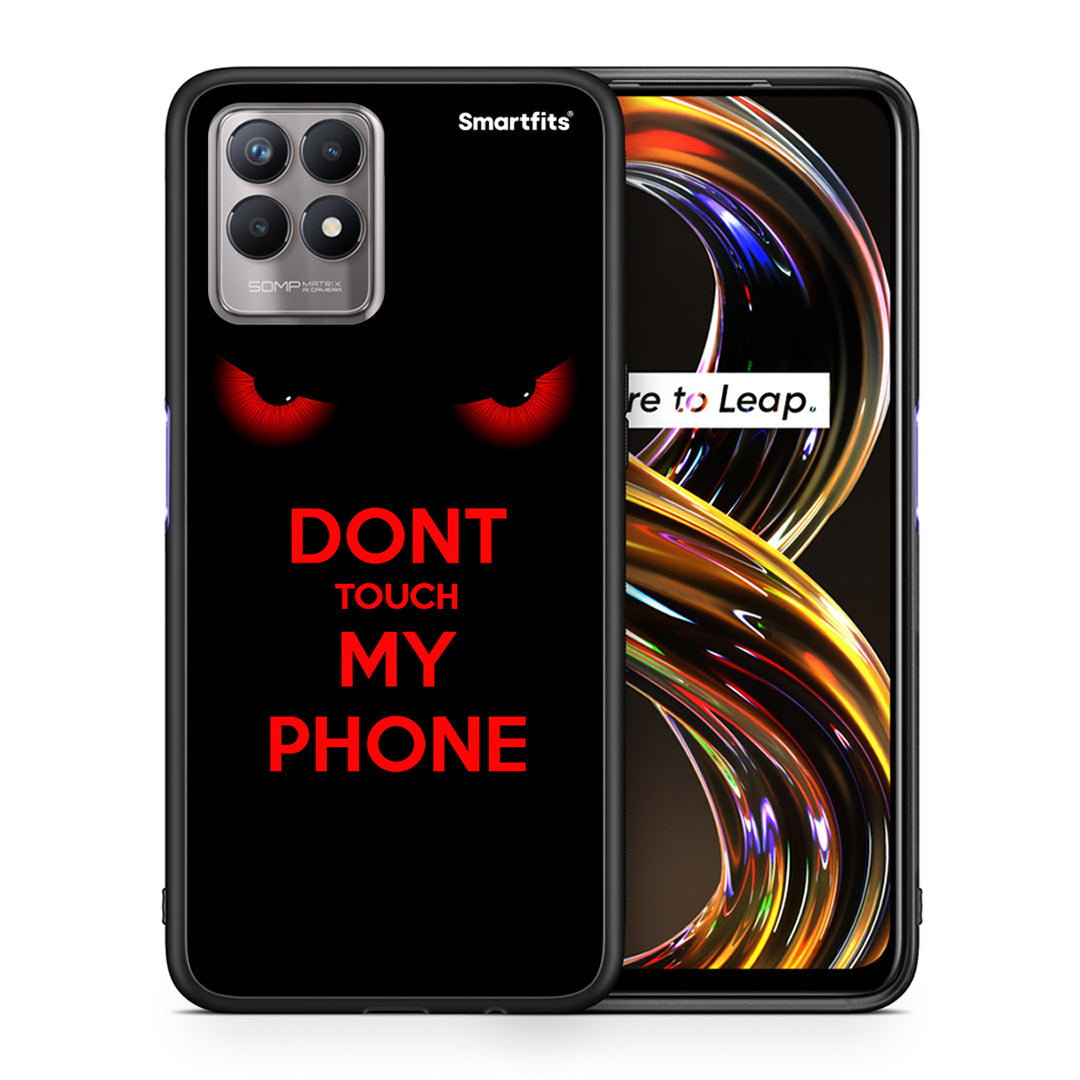 Θήκη Realme 8i Touch My Phone από τη Smartfits με σχέδιο στο πίσω μέρος και μαύρο περίβλημα | Realme 8i Touch My Phone case with colorful back and black bezels