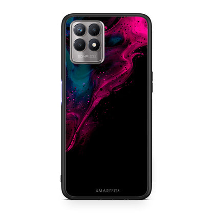 Watercolor Pink Black - Realme 8i θήκη
