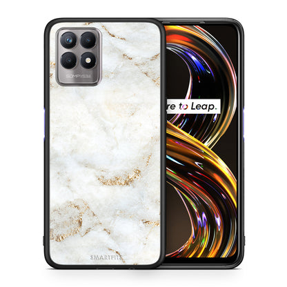 White Gold Marble - Realme 8i θήκη