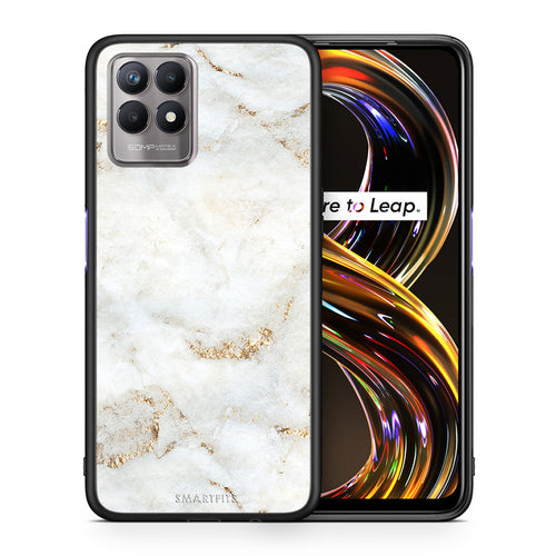 White Gold Marble - Realme 8i θήκη