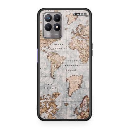 World Map - Realme 8i θήκη