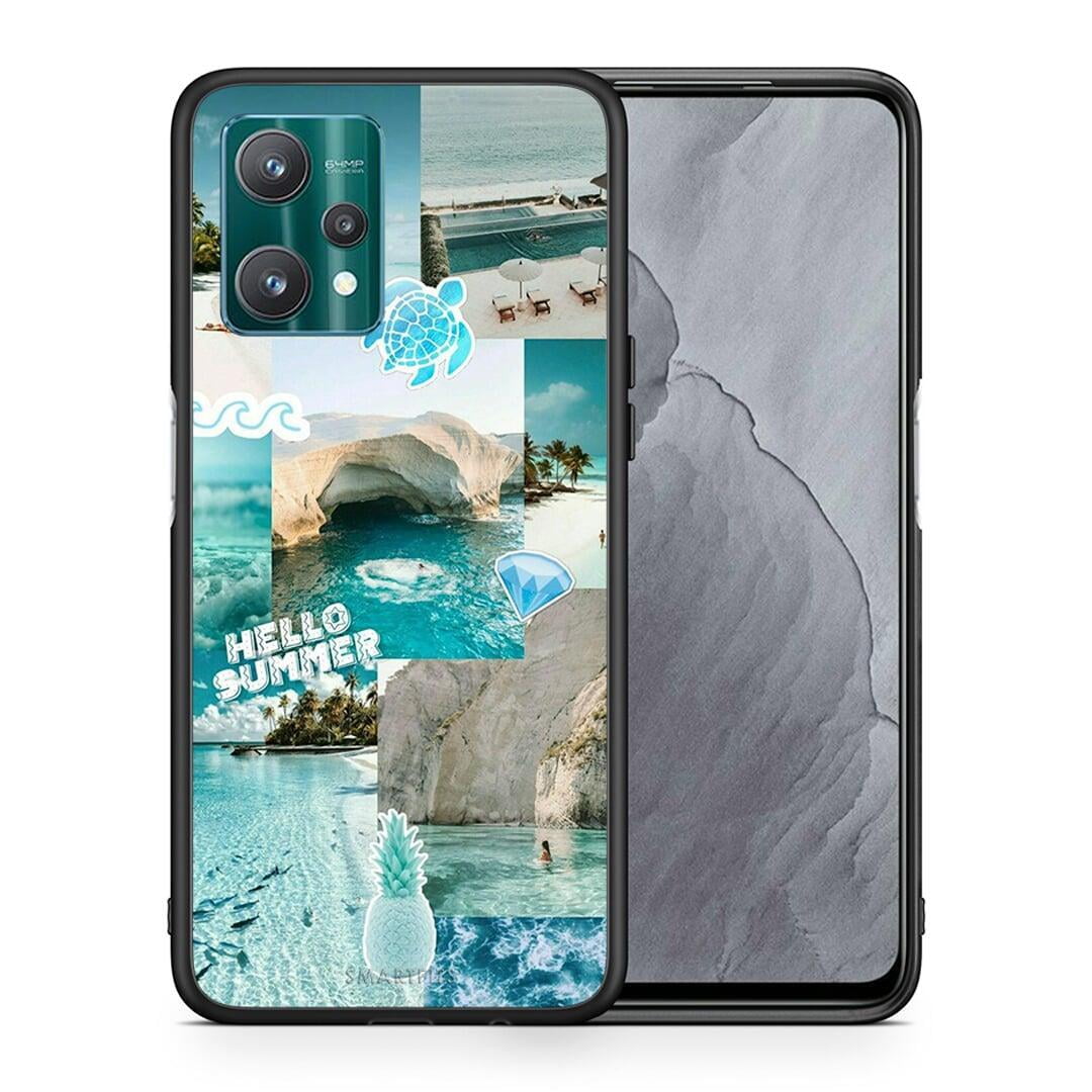 Θήκη Realme 9 Pro Aesthetic Summer από τη Smartfits με σχέδιο στο πίσω μέρος και μαύρο περίβλημα | Realme 9 Pro Aesthetic Summer case with colorful back and black bezels