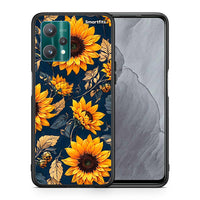 Thumbnail for Θήκη Realme 9 Pro Autumn Sunflowers από τη Smartfits με σχέδιο στο πίσω μέρος και μαύρο περίβλημα | Realme 9 Pro Autumn Sunflowers case with colorful back and black bezels