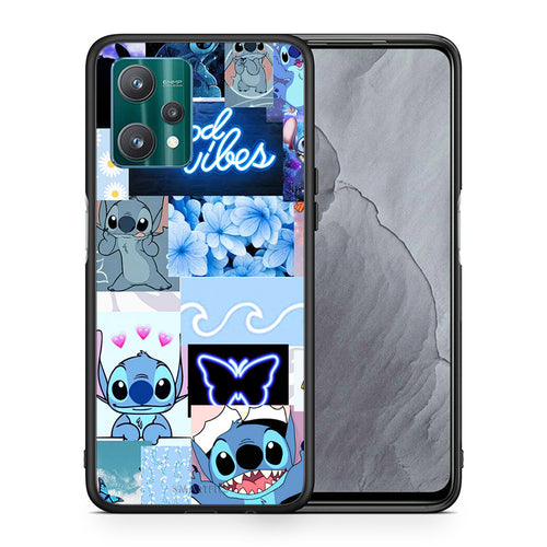 Θήκη Αγίου Βαλεντίνου Realme 9 Pro Collage Good Vibes από τη Smartfits με σχέδιο στο πίσω μέρος και μαύρο περίβλημα | Realme 9 Pro Collage Good Vibes case with colorful back and black bezels