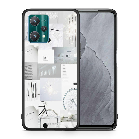 Θήκη Αγίου Βαλεντίνου Realme 9 Pro Collage Make Me Wonder από τη Smartfits με σχέδιο στο πίσω μέρος και μαύρο περίβλημα | Realme 9 Pro Collage Make Me Wonder case with colorful back and black bezels