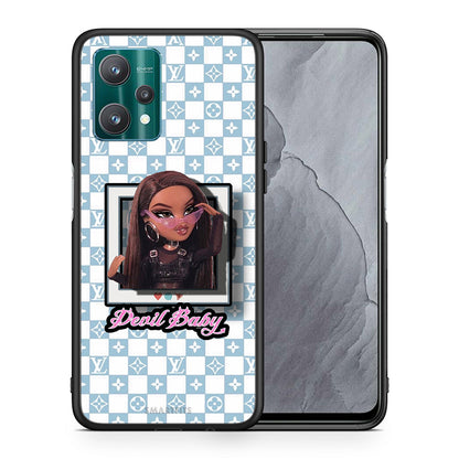 Θήκη Αγίου Βαλεντίνου Realme 9 Pro Devil Baby από τη Smartfits με σχέδιο στο πίσω μέρος και μαύρο περίβλημα | Realme 9 Pro Devil Baby case with colorful back and black bezels